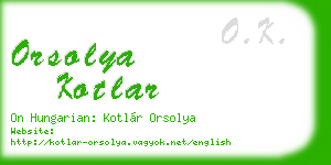 orsolya kotlar business card