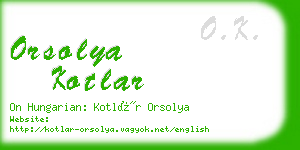 orsolya kotlar business card